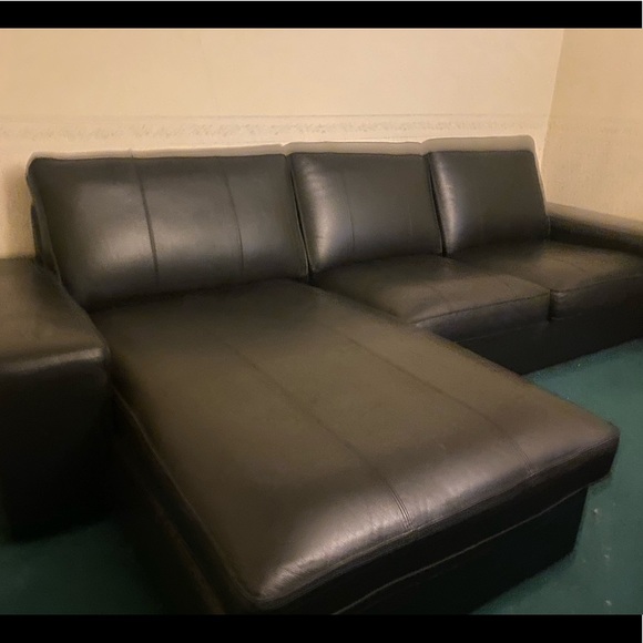 IKEA Leather Sectional Sofa 4 sets. - Picture 4 of 10